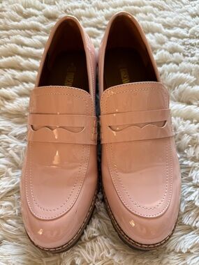 DREAM PAIRS Patent Leather Pink Loafers